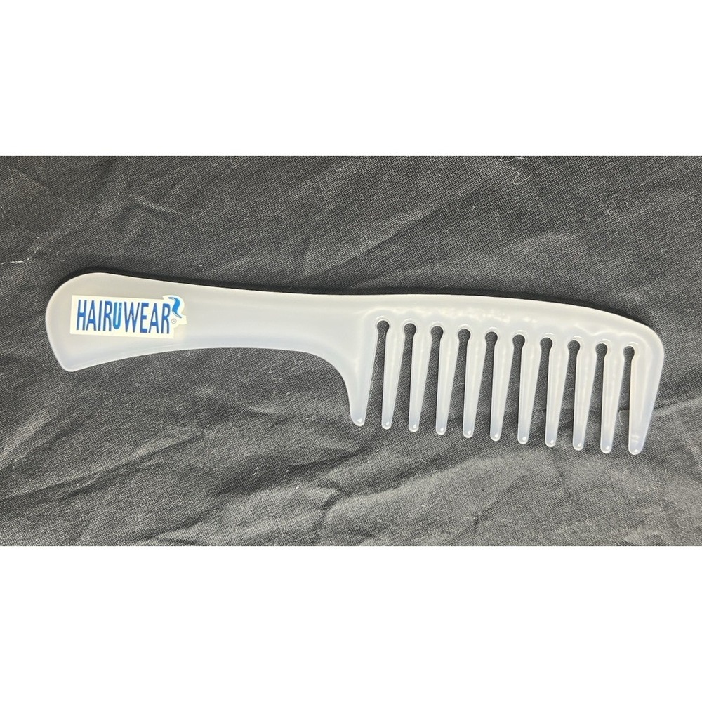 HAIRuWEAR Comb White Wide Tooth Wig Comb - 8.5 x 2